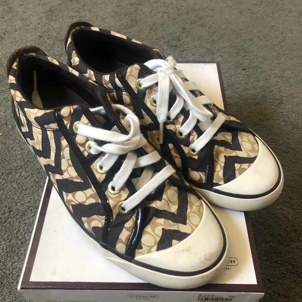 Coach zebra design shoes